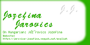jozefina jarovics business card